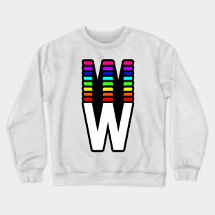 Rainbow Letter, W Crewneck Sweatshirt